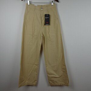 Levi's Wide Leg Pants Women's Size 28x30 Beige Twill High Loose Taper